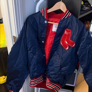 MLB Navy and Red Bomber Jacket